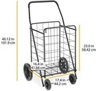 Extra Large Utility Foldable Shopping Cart W  Wheels 100 Lb Capacity Heavy Duty