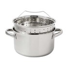 Stainless Steel 4-quart Steamer Pot With Glass Lid  Induction Compatible