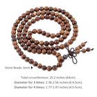  6mm 108 Tibetan Buddhist Mala Bracelet Natural Beaded Prayer Bead For Women 