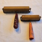 Lot 2 Vintage Speedball Hunt Mfg Co Brayers 5 75    3 75    Rubber Ink Rollers Usa
