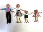 Vintage Chadwick Dollhouse Family Figures Bendable Thread Wrapped Miniatures