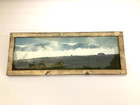Vintage Very Rare Kodak Photo In Glass And Metal Frame 12 x 4 5 