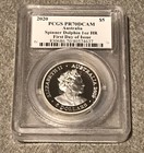 2020  5 High Relief Spinner Dolphin Pcgs Pr70 Dcam Fdoi W box And Coa