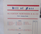 Vtg Silverton Northern Colorado Railroad Aminas Forks Car Menu Tongue Caviar
