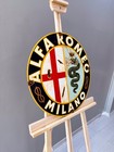 Alfa Romeo Milano Rusty Metal Sign Vintage Garage Wall Decor 50 Cm  19 7    