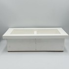 Custom Built White Solid Wood Recessed Wall Toilet Paper Holder Tissue Roll Rack