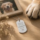 Custom Engraved Dog Pet Tag Pendant Necklace 925 Sterling Silver  Military Id