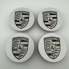 Set Of 4 Oem Porsche Center Caps Wheel Hub Covers 7l5601149 Silver Good Clips