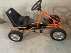 Kids Pedal Go-kart 4-wheel Ride-on Toy Car Adjustable Seat  Handbrake  Orange