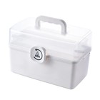 3-layer Medicine Organizer Box Portable First Aid Storage Case Large Plastic Bin