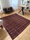 Turkmen Hand Woven Vintage Wool Area Rug 72  By 69 