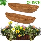 2pcs 24inch Replacement Hanging Basket Coco Shell Slot Window Box Planting Pot