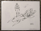 Star Wars  Kotor Swoop Bike Concept Original Art - Knights Of The Old Republic