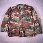 Usgi Bdu Jacket Mens Medium Fit 80s Woodland Camo Ripstop Us Army Medic Patches