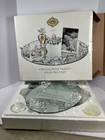 Vintage Godinger Shannon Crystal 4 Pc Rose Vanity Set-in Box Ee-3-1
