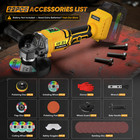 Cordless Angle Grinder For Dewalt 20v Max 4-1 2  5  Brushless 22pcs Complete Kit