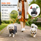 Self-retracting Pet Leash With Dual Heads  360-degree Outdoor Dog Lead  One Leas