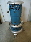 Vintage Perfection  1630 Kerosene Oil Heater Blue Enamel W  Brass Tank - Nice