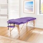 Portable Lavender Massage Table With Bolster And Tilt Backrest