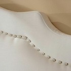 Contemporary Fabric Beveled Full queen Headboard  Ivory