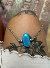 Vintage Native Sterling Silver   Turquoise Reversible Pendant Necklace