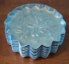 Vintage Set Of 8 Retro Aluminum Coasters Floral  Flowers  Barware