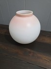 Antique Oil Lamp Glass Ball Shade Satin Pink Large Banquet Parlor Globe Gwtw