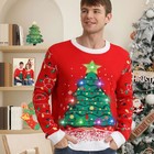 Light Up Ugly Xmas Sweater Unisex Funny Reindeer Christmas Party Top Couples