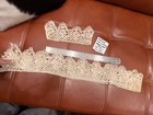 Antique Maltese Bobbin Lace Collar - Wide Floral Pattern  1890s-1920s
