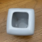Vintage Miniature Bonsai Pot Planter White Glossy Ceramic Square Pottery 3   