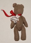 Vintage Artist Hand Made 2 5  Miniature Ultra Suede Jointed  Brown Teddy Bear