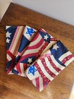 Set Of 4 Kohls Americana Large Table Napkins 100  Cotton 19 X 19 In Pre-owned