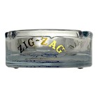 Clear Glass Zig-zag Ashtray 4  Round - Classic Vintage Cigar   Cigarette Tray