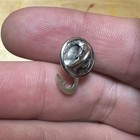 Fish Hook Silver Tone Lapel Pin Hat Jacket Vest K545