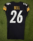 Le   veon Bell Team Issued Pittsburgh Steelers 2017 Jersey   Game Used Worn Gloves