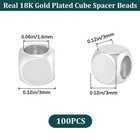 1 Box 100pcs Cube Spacer Beads Silver Square Beads Bulk 3x3x3mm 925 Sterling    