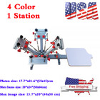 4 Color T-shirt Silk Screen Printing Press Machine With Micro Registration