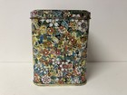 Case Made In Italy Gold Metal Lidded Floral Tin Box 4 5       X 3 5       Pretty 