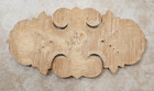 Furniture Unfinished Oak Wood Scrolled Plume Applique 2-7 8  X 5-1 2 