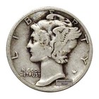 Bag Of 1000  100 Face Value 90  Silver Mercury Dimes Circulated Coins Full Dates