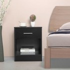 Set Of 2 Bedroom Nightstand End Side Wood Bedside Table W drawer Storage Shelf