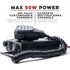 50w Gmrs Mobile Two-way Radio With 256 Customizable Channels Repeater Compatible