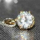 3ct Round Cut Vvs1 d Diamond Solitaire Pendant 14k Yellow Gold Finish Free Chain