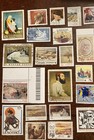 Us   Worldwide Art  Artists  Painting Stamp Lot  used   Nh Lesotho  Italy 