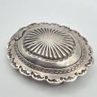 Vintage Old Pawn 925 Sterling Silver Large Oval Concho Stamped 2  Belt Buckle