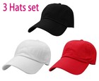 3pcs Set Flexfit Baseball Hat Cap Fitted Flex Fit Ball Cap For Men   Women New  