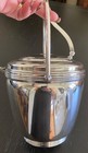 Vintage Sheffield Silver Co  Silver Plated Ice Bucket With Reticulated Hinge Lid
