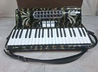 Vintage Imperial Piano Accordion 120 Bass Made In Italy  Gold Sparkle Works