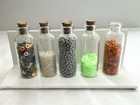 10oz Of Assorted Beads In Glass Jars-glass  Gemstone  Metal  Clay   More Lot  5