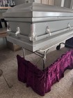 Funeral Velvet Casket Front Skirt Coffin Stand Fold Up Drape Case Horror 1900s